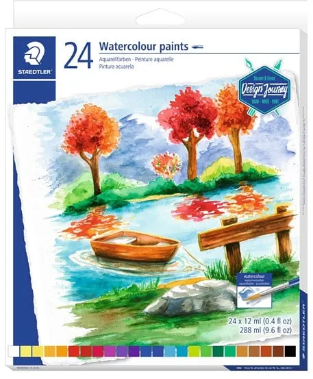 Staedtler Akvarellfärg 24 st. Ass. 12 ml