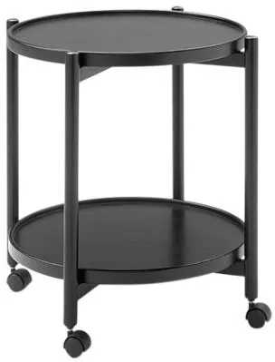 Thomsen Furniture James Serveringsvagn - svartbetsad ek - Ø 50 cm