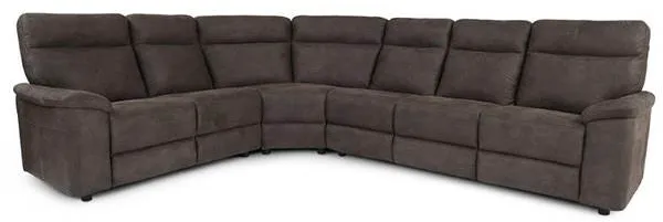 Hampton hörnsoffa - gråbrun textil - version 23